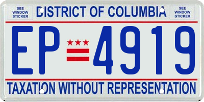 DC license plate EP4919