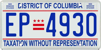DC license plate EP4930