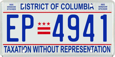 DC license plate EP4941