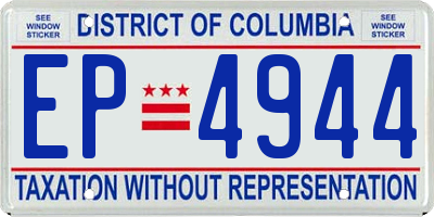 DC license plate EP4944