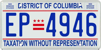 DC license plate EP4946