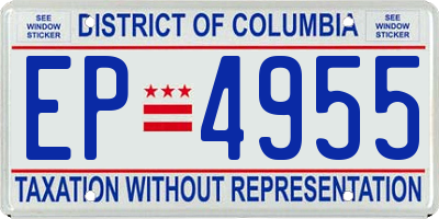 DC license plate EP4955