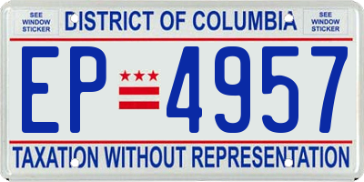 DC license plate EP4957