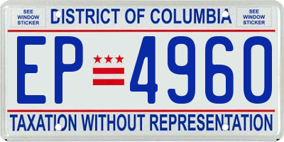 DC license plate EP4960