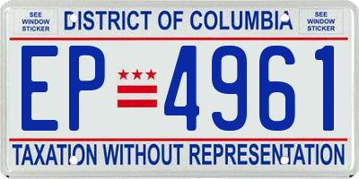 DC license plate EP4961