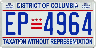 DC license plate EP4964