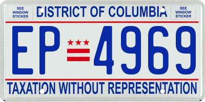 DC license plate EP4969