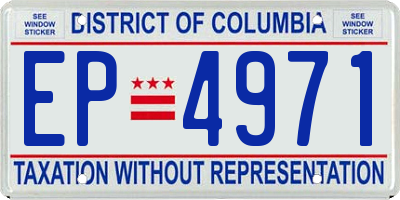 DC license plate EP4971