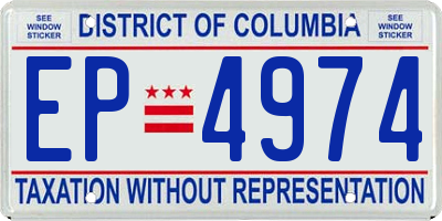 DC license plate EP4974