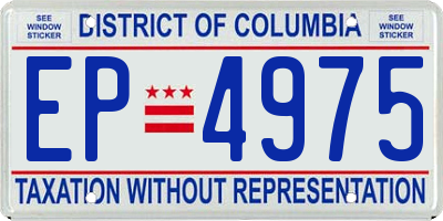 DC license plate EP4975