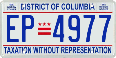 DC license plate EP4977