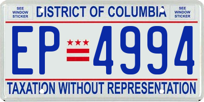 DC license plate EP4994
