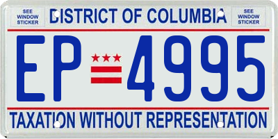 DC license plate EP4995