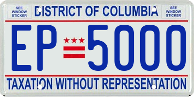 DC license plate EP5000