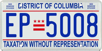 DC license plate EP5008