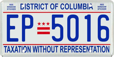 DC license plate EP5016