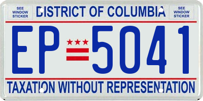 DC license plate EP5041