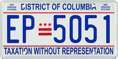 DC license plate EP5051