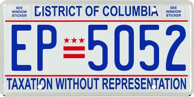 DC license plate EP5052