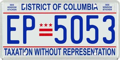DC license plate EP5053