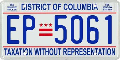 DC license plate EP5061
