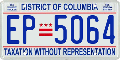 DC license plate EP5064
