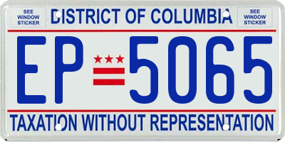 DC license plate EP5065