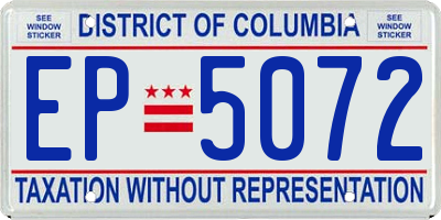 DC license plate EP5072