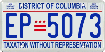 DC license plate EP5073