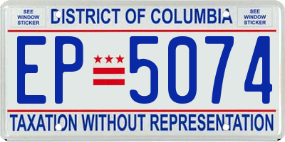 DC license plate EP5074