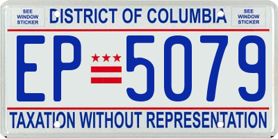 DC license plate EP5079