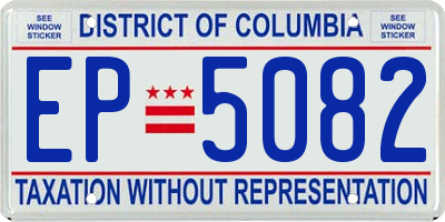 DC license plate EP5082