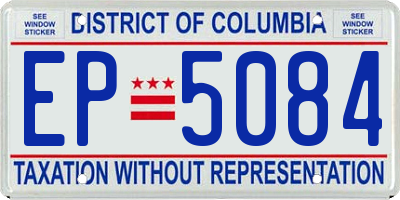 DC license plate EP5084