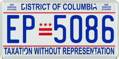 DC license plate EP5086