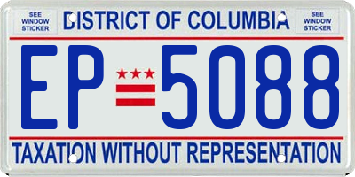 DC license plate EP5088