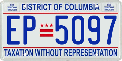 DC license plate EP5097