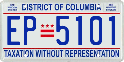 DC license plate EP5101