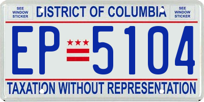 DC license plate EP5104
