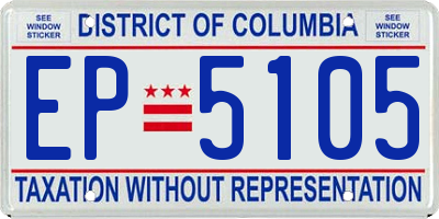 DC license plate EP5105