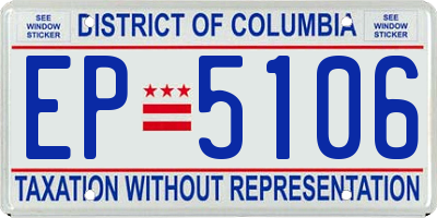 DC license plate EP5106