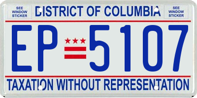 DC license plate EP5107