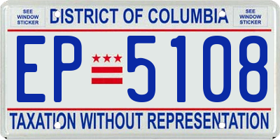 DC license plate EP5108