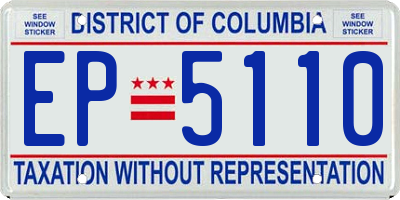 DC license plate EP5110