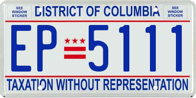 DC license plate EP5111