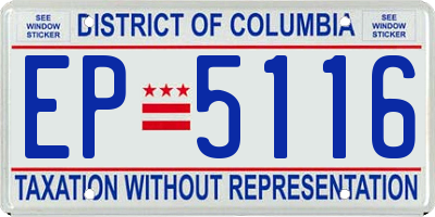 DC license plate EP5116