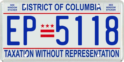 DC license plate EP5118