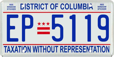 DC license plate EP5119