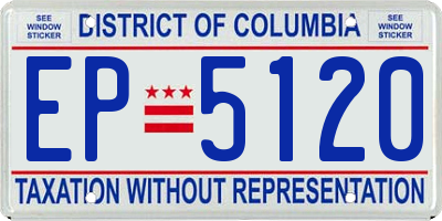 DC license plate EP5120