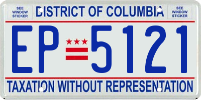 DC license plate EP5121