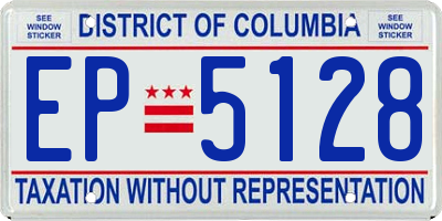 DC license plate EP5128